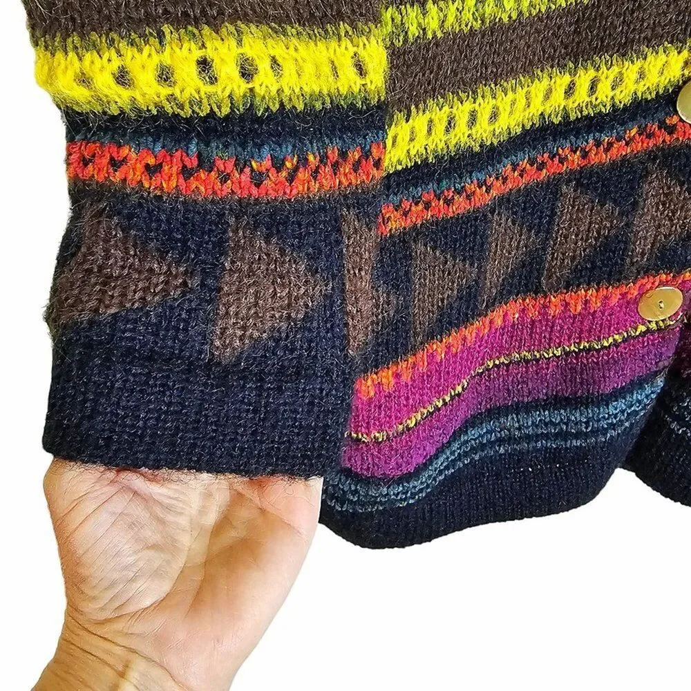 Susan Bristol Vintage Mohair Blend Tunic Cardigan Sweater Coat Y2K Size M - Picture 3 of 8